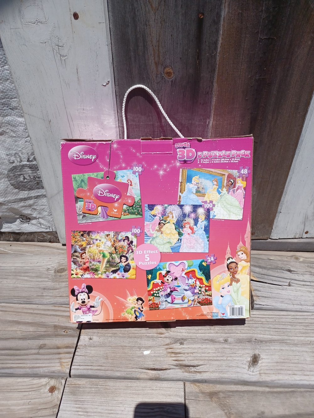 Disney Princess 3D Puzzle Pack - Pink - 5 Puzzle Set